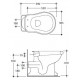 Унитаз приставной Kerasan Retro 101101 горизонтальный выпуск белый, овальный, 39x59 см