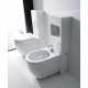 Унитаз приставной Kerasan Flo 311401 укороченного белый, овальный, 36x47 см