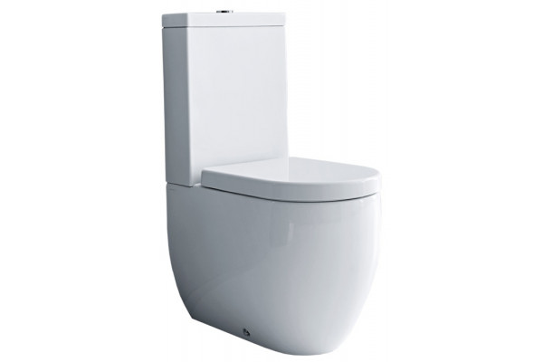 Унитаз напольный Kerasan Flo 311701 белый, овальный, антивсплеск, 36x60 см