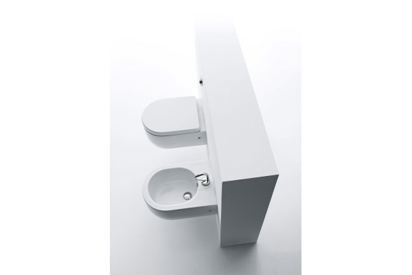 Унитаз подвесной Kerasan Flo 311501 белый, овальный, антивсплеск, 36x50 см