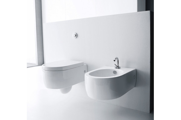 Унитаз подвесной Kerasan Flo 311501 белый, овальный, антивсплеск, 36x50 см
