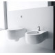 Унитаз подвесной Kerasan Flo 311501 белый, овальный, антивсплеск, 36x50 см