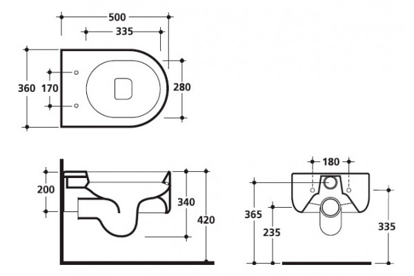 Унитаз подвесной Kerasan Flo 311501 белый, овальный, антивсплеск, 36x50 см