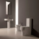 Унитаз напольный Kerasan K 09 361701 белый, овальный, антивсплеск, 35x60 см