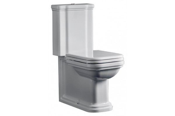 Унитаз напольный Kerasan Waldorf 411701 белый, прямоугольный, антивсплеск, 37x68 см