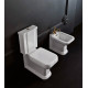 Унитаз напольный Kerasan Waldorf 411701 белый, прямоугольный, антивсплеск, 37x68 см