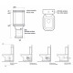 Унитаз напольный Kerasan Waldorf 411701 белый, прямоугольный, антивсплеск, 37x68 см