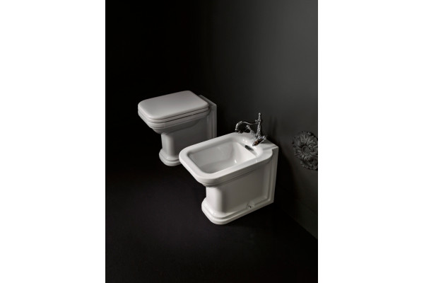 Унитаз приставной Kerasan Waldorf 411801 белый, прямоугольный, 37x55 см