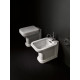 Унитаз приставной Kerasan Waldorf 411801 белый, прямоугольный, 37x55 см