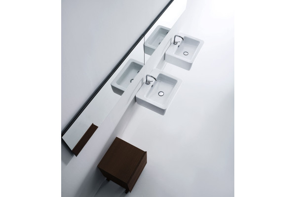 Раковина Kerasan Ego 324101 (50 см) цвет белый, прямоугольная, с переливом