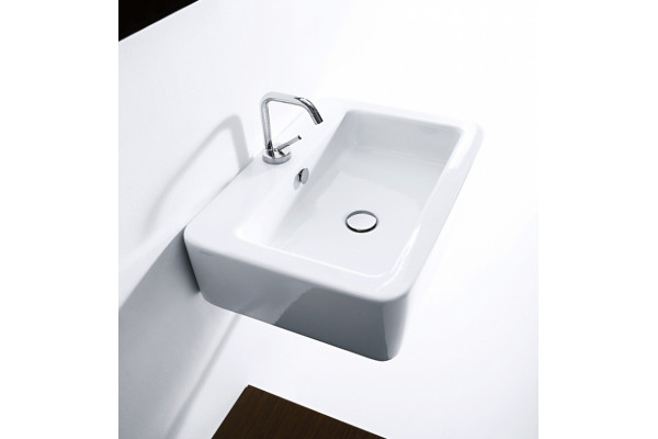 Раковина Kerasan Ego 324101 (50 см) цвет белый, прямоугольная, с переливом