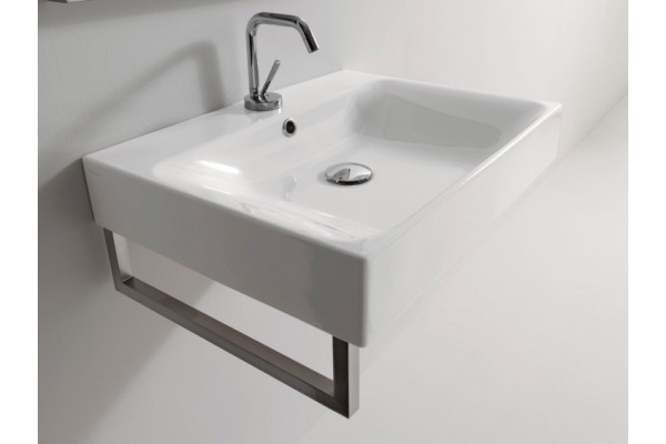 Раковина Kerasan Cento 353101 (60 см) цвет белый, прямоугольная, с переливом