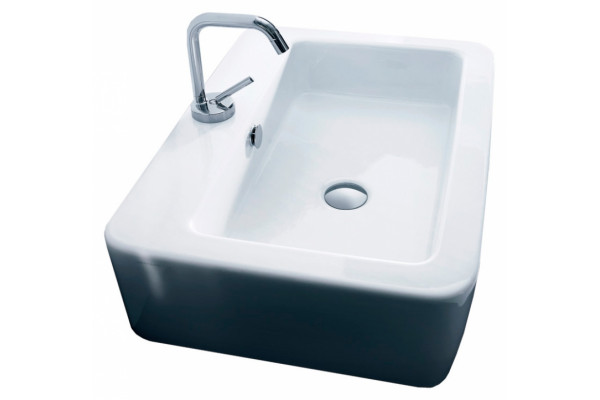 Раковина Kerasan Ego 3242 (60 см) цвет белый, прямоугольная, с переливом