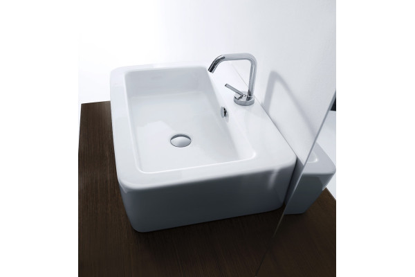 Раковина Kerasan Ego 3242 (60 см) цвет белый, прямоугольная, с переливом