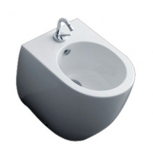 Биде напольное Kerasan Flo 312101 укороченное цвет белый, овальное, 36x48 см