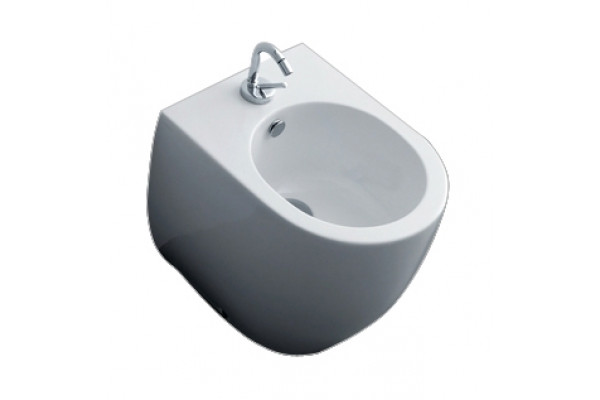 Биде напольное Kerasan Flo 312101 укороченное цвет белый, овальное, 36x48 см