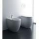Биде напольное Kerasan Flo 312101 укороченное цвет белый, овальное, 36x48 см