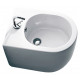 Биде напольное Kerasan Flo 312001 цвет белый, овальное, 36x52 см