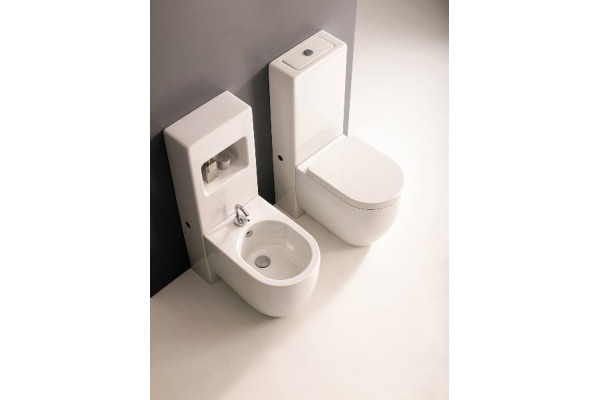 Биде напольное Kerasan Flo 312001 цвет белый, овальное, 36x52 см