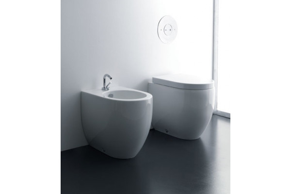 Биде напольное Kerasan Flo 312001 цвет белый, овальное, 36x52 см