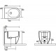 Биде напольное Kerasan Flo 312001*1 цвет белый, овальное