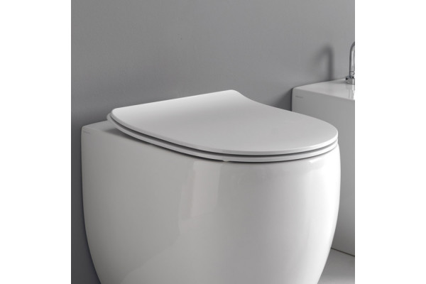 Kerasan Flo сиденье SLIM белоекрепление хром (микролифт) 319101
