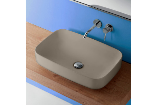 Kerasan Tribeca Раковина накладная  60х38см h 15см без отв. под смеситель цвет: Nocciola 514181