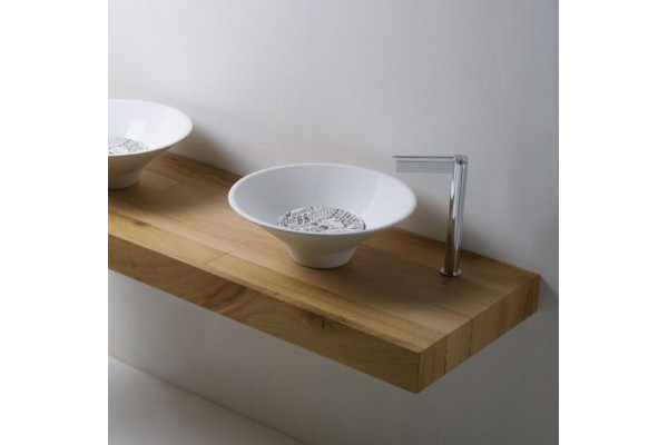Kerasan Deco Раковина COCKTAIL накладная свободностоящая d 45см h 16 см.цвет белый (без декоративной пластины) 480101