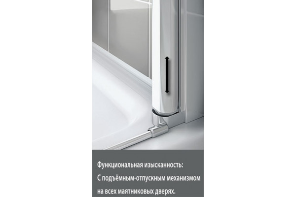 Душевая дверь в нишу Kermi Cada XS CK 1GL 10020 VPK 100 см, L, распашная, стекло прозрачное
