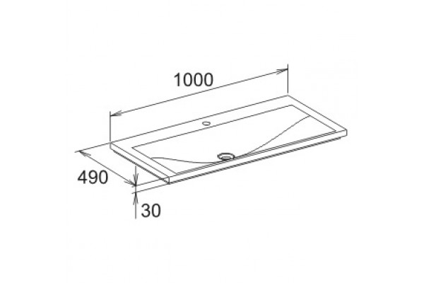Мебельная раковина Keuco Royal Reflex 100 см цвет белый, на тумбу