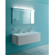Мебельная раковина Keuco Elegance new 130 см стекло цвет белый, на тумбу