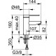 Смеситель для раковины Keuco Plan blue 53902010101 однорычажный, хром