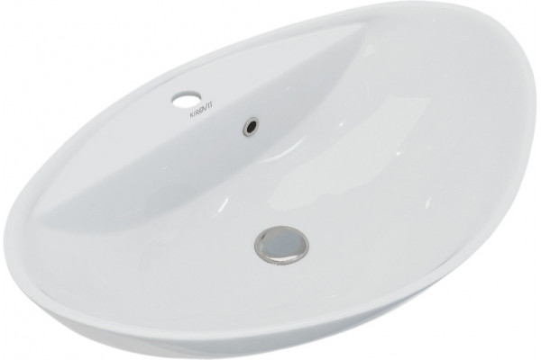 Раковина Kirovit Гамма 60 овальная, цвет белый, на столешницу