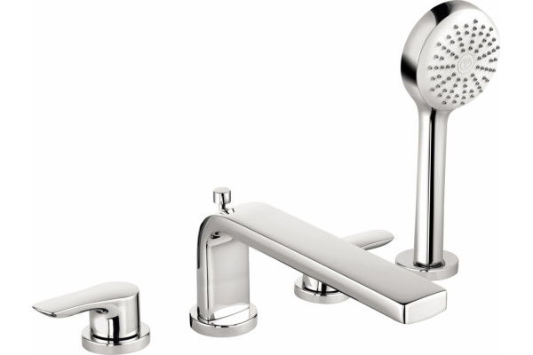 Смеситель Kludi Pure&Solid 344230575 на борт ванны двухвентильный, хром