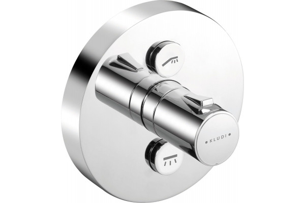 Термостат Kludi Push 388120538 для ванны с душем, термостат, хром