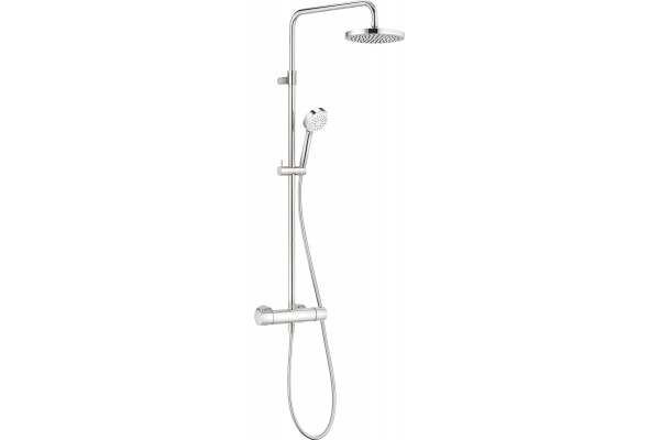 Душевая стойка Kludi Logo 6809505-00 с термостатом, хром, штанга 126 см
