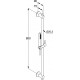 Душевой гарнитур Kludi Nova Fonte Deco 2084005-35 хром, штанга 92 см