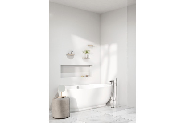 Смеситель Kludi Zenta SL 485900565 для ванны с душем, напольный, однорычажный, хром