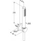 Душевой гарнитур Kludi Nova Fonte Puristic 2085005-15 хром, штанга 25 см