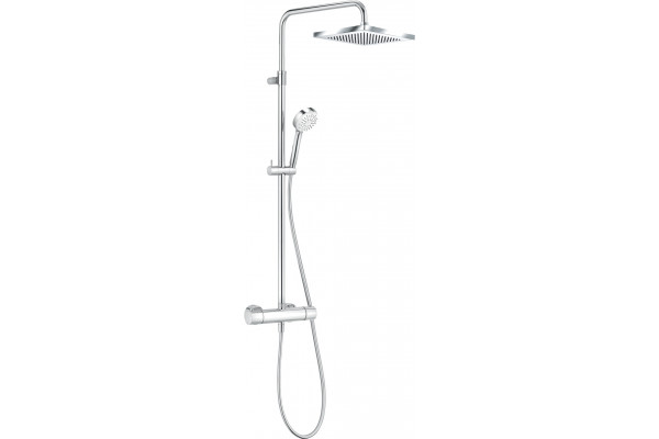 Душевая стойка Kludi Logo Dual Shower System 6809805-00 с термостатом, хром, штанга 126 см