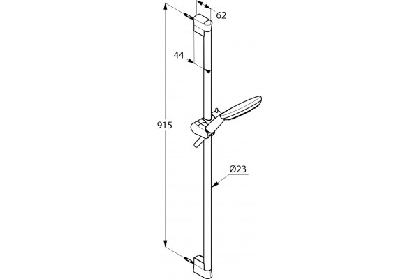 Душевой гарнитур Kludi Freshline 3S 6794005-00 хром, штанга 91.5 см
