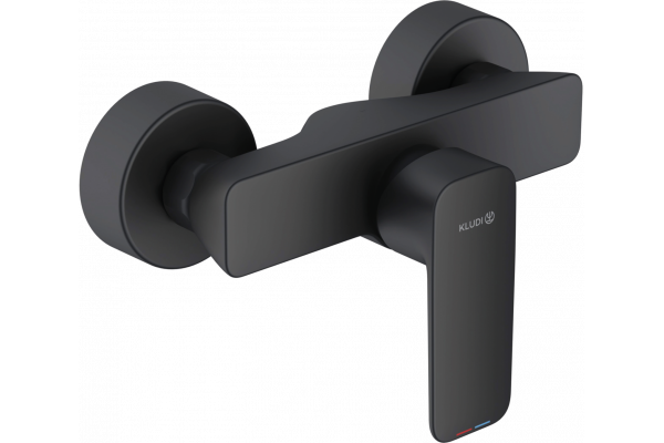 Смеситель для душа Kludi Pure&Style 408413975 черный матовый однорычажный