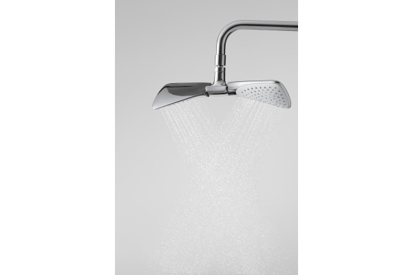 Верхний душ Kludi Fizz 6757505-00 хром, штанга 5.5 см, размер 34 см