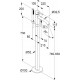 Напольный смеситель для ванны с душем Kludi Bozz 385903976 черный, однорычажный, длина излива 21 см