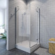 Душевой уголок Koller Pool Waterfall Line AC9E 90х90, стекло прозрачное, квадратный, двери распашные