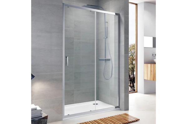 Душевая дверь в нишу Koller Pool Aqua Line Trend 120х190, профиль хром, стекло прозрачное, раздвижная