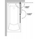 Шторка на ванну Koller Pool Waterfall Line 115х140, стекло прозрачное, R, распашная, профиль хром