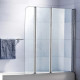 Шторка на ванну Koller Pool Aqua Line 107х140, стекло прозрачное, складная, профиль хром