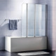 Шторка на ванну Koller Pool Aqua Line 107х140, стекло прозрачное, складная, профиль хром