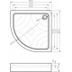 Поддон для душа Koller Pool Grace GRACE80R 80х80 четверть круга, низкий